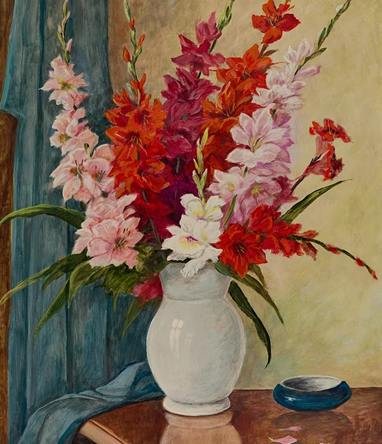 Stilleben Blumen in der Vase- Walter Venter Zeichnung Stilleben Blumen in der Vase- Walter Venter Zeichnung